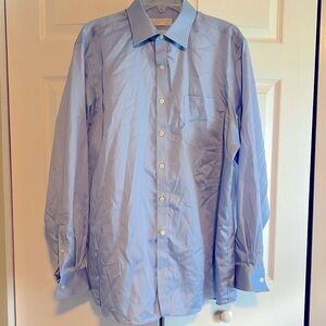 Michael Kors Button Down Dress Shirt 17 Neck 34/35 Arm - Blue